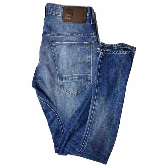 G-Star Raw Jeans Mens 30x32 Blue 3D Arc Slim Fit Denim Stretch